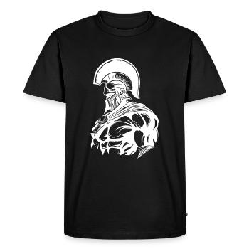 Spartan Gladiator Muscles Bodybuilding - Men's Premium Organic T-Shirt - black - Front - Nico (187cm)