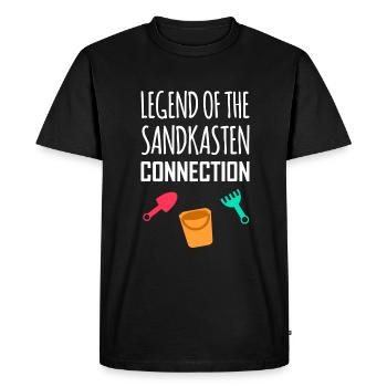Legend Sandbox - T-shirt Premium bio Homme - noir - Devant - Nico (187cm)