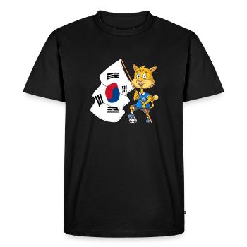 South Korean Fan Cat - Men's Premium Organic T-Shirt - black - Front - Nico (187cm)