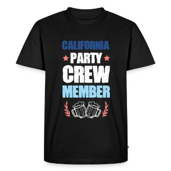 Équipe de fête en Californie - T-shirt Premium bio Homme - noir - Devant - Nico (187cm)
