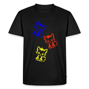 Renard Animal Bébé - T-shirt Premium bio Homme - noir - Devant - Nico (187cm)