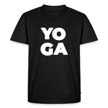 Yoga Yogi Mantra Namaste Spirituel - T-shirt Premium bio Homme - noir - Devant - Nico (187cm)