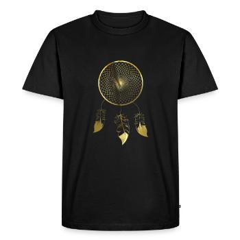 Dream catcher Gold Edit. - Men's Premium Organic T-Shirt - black - Front - Nico (187cm)