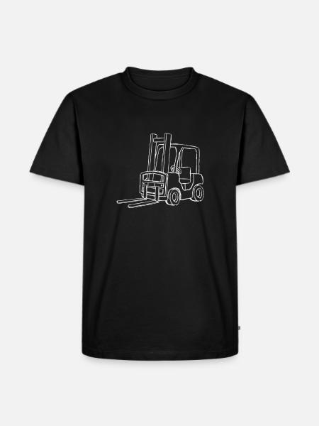 Gabelstapler fahren Fan Kinder - Männer Premium Bio T-Shirt - Schwarz