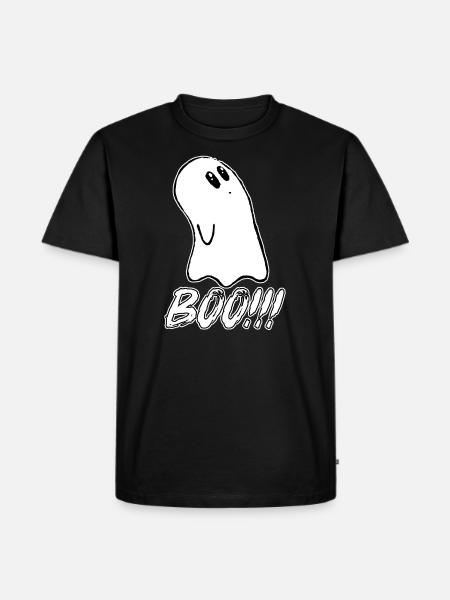 Ghost Halloween Boo - Men's Premium Organic T-Shirt - black