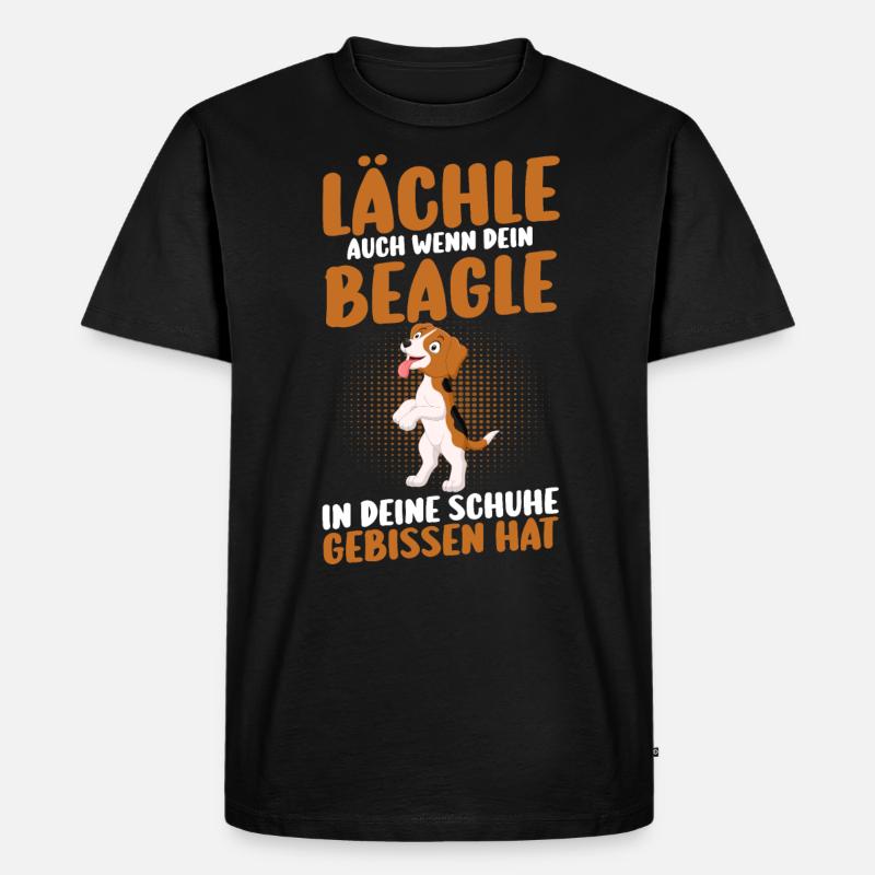 Hund Beagle - Männer Premium Bio T-Shirt - Schwarz
