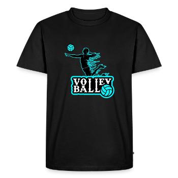 Volleyball - T-shirt Premium bio Homme - noir - Devant - Nico (187cm)