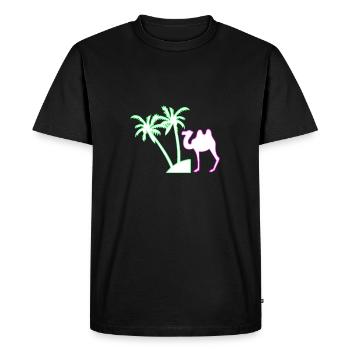 chameau - T-shirt Premium bio Homme - noir - Devant - Nico (187cm)