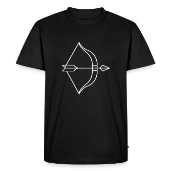 La Flèche - T-shirt Premium bio Homme - noir - Devant - Nico (187cm)