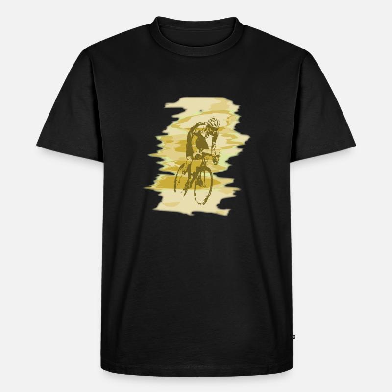 Radfahrer - Männer Premium Bio T-Shirt - Schwarz