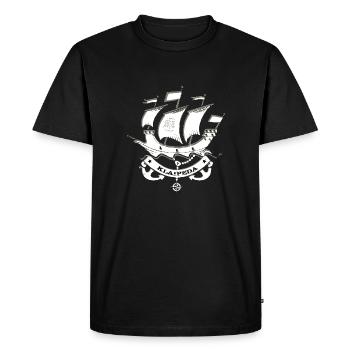 Klaipeda Lituanie - T-shirt Premium bio Homme - noir - Devant - Nico (187cm)