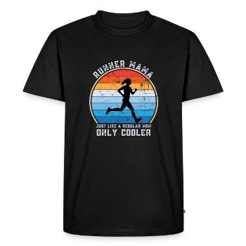 Runner Mama Funny Marathon Running Fête des mères - T-shirt Premium bio Homme - noir - Devant - Nico (187cm)