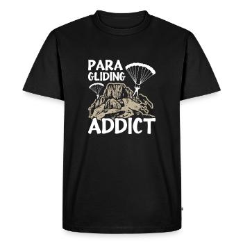 Paragliding Addict - Men's Premium Organic T-Shirt - black - Front - Nico (187cm)