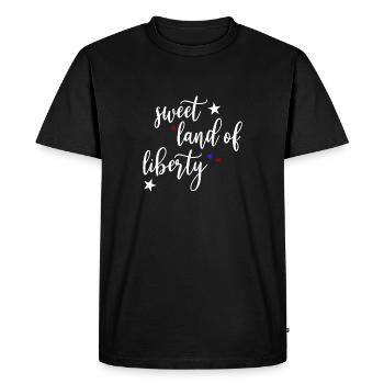 Sweet Land Of Liberty - Men's Premium Organic T-Shirt - black - Front - Nico (187cm)