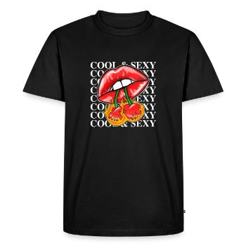 Cool & Sexy - Men's Premium Organic T-Shirt - black - Front - Nico (187cm)