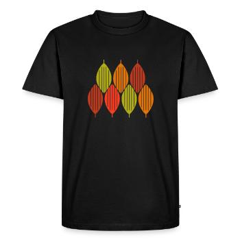 Fall Leaf - Men's Premium Organic T-Shirt - black - Front - Nico (187cm)