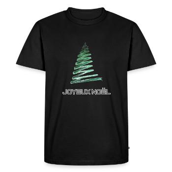 Joyeux Noël , Frohe Weihnachte , Joyeux Noel - T-shirt Premium bio Homme - noir - Devant - Nico (187cm)