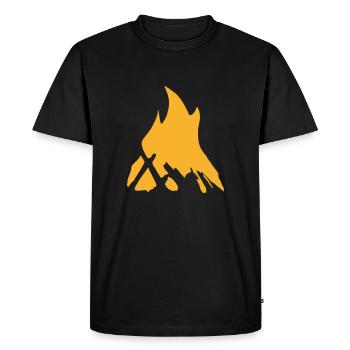Feu de camp Camping Nature Vecteur de feux de forêt 2 - T-shirt Premium bio Homme - noir - Devant - Nico (187cm)