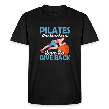 Les instructeurs de Pilates adorent redonner de l’exercice en forme - T-shirt Premium bio Homme - noir - Devant - Nico (187cm)