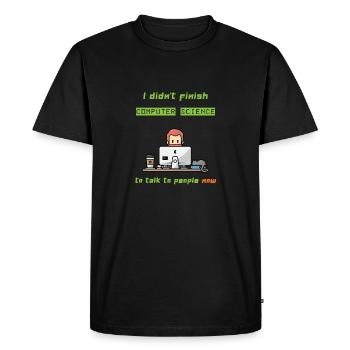 IT specialist, computer science - Men's Premium Organic T-Shirt - black - Front - Nico (187cm)