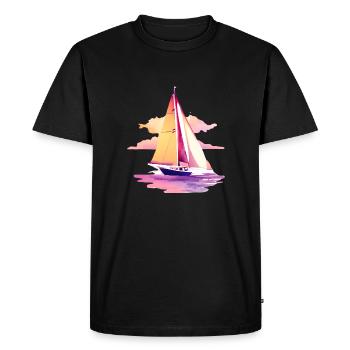 Sailing Sailing Sailing Sailing Sailboat - Men's Premium Organic T-Shirt - black - Front - Nico (187cm)