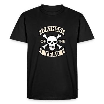 Père de l’année : Skull Tribute Design - T-shirt Premium bio Homme - noir - Devant - Nico (187cm)