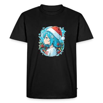 noel kawaï manga - T-shirt Premium bio Homme - noir - Devant - Nico (187cm)