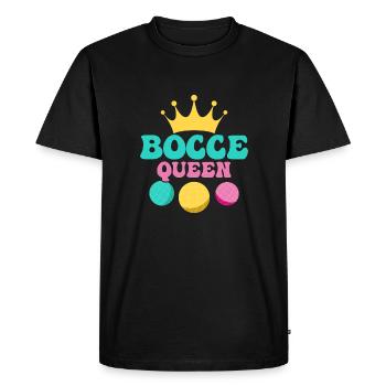 Bocce Queen Petangue Team Player - Men's Premium Organic T-Shirt - black - Front - Nico (187cm)
