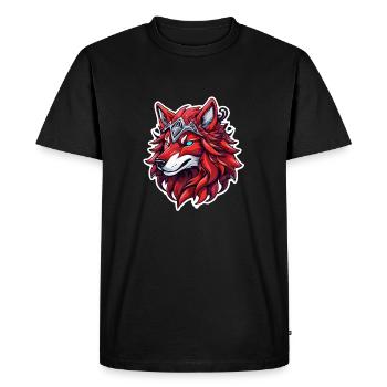 loup tatouage - T-shirt Premium bio Homme - noir - Devant - Nico (187cm)