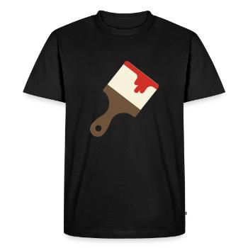 Paintbrush - Men's Premium Organic T-Shirt - black - Front - Nico (187cm)