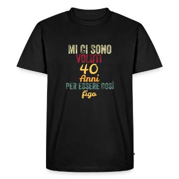 Il m’a fallu 40 ans pour être aussi cool - T-shirt Premium bio Homme - noir - Devant - Nico (187cm)