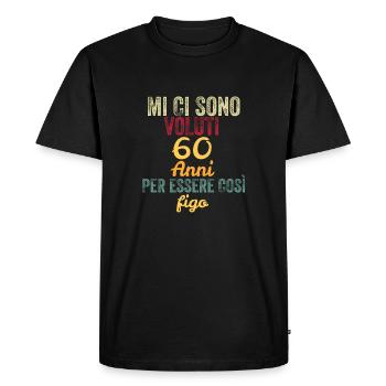 It Took Me 60 Years to Be So Cool - Men's Premium Organic T-Shirt - black - Front - Nico (187cm)