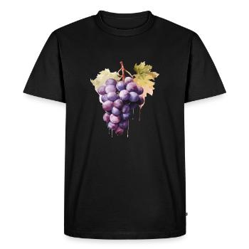 Raisins - T-shirt Premium bio Homme - noir - Devant - Nico (187cm)