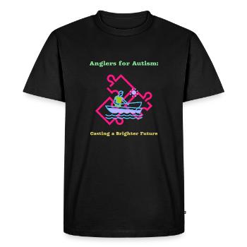 Pêcheurs pour l’autisme : un avenir meilleur - T-shirt Premium bio Homme - noir - Devant - Nico (187cm)