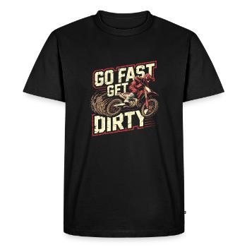 Adrénaline : Motocross Lifestyle - T-shirt Premium bio Homme - noir - Devant - Nico (187cm)