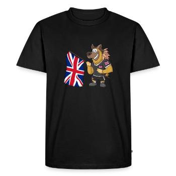 England Rasta Dog - Men's Premium Organic T-Shirt - black - Front - Nico (187cm)