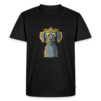 Cute Dog - Scrubby Dogs - Men's Premium Organic T-Shirt - black - Front - Nico (187cm)