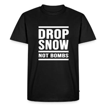 Snow Winter Wonder Bataille de boules de neige hivernales - T-shirt Premium bio Homme - noir - Devant - Nico (187cm)