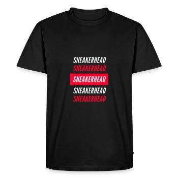 Sneakerhead (sneaker fanatic) - Men's Premium Organic T-Shirt - black - Front - Nico (187cm)