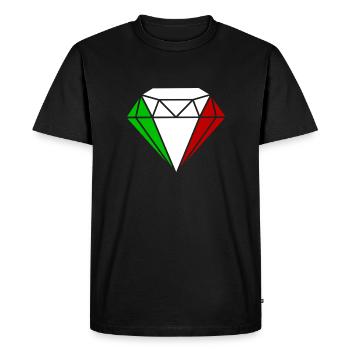 Italy flag Diamant Italia holiday tricolor Rome - Men's Premium Organic T-Shirt - black - Front - Nico (187cm)