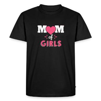 Mother of girl Mother Mother's Day gift - Men's Premium Organic T-Shirt - black - Front - Nico (187cm)