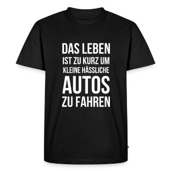 Auto - Männer Premium Bio T-Shirt - Schwarz - Vorne - Nico (187cm)