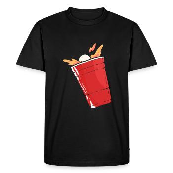 Beer Pong Beer Pong - T-shirt Premium bio Homme - noir - Devant - Nico (187cm)