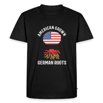 American German - Men's Premium Organic T-Shirt - black - Front - Nico (187cm)