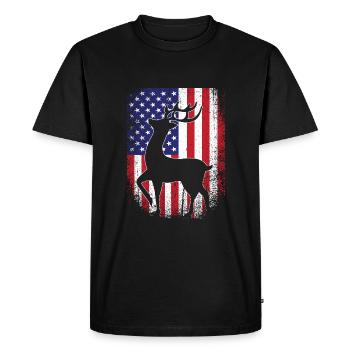 Chasse au chasseur - T-shirt Premium bio Homme - noir - Devant - Nico (187cm)
