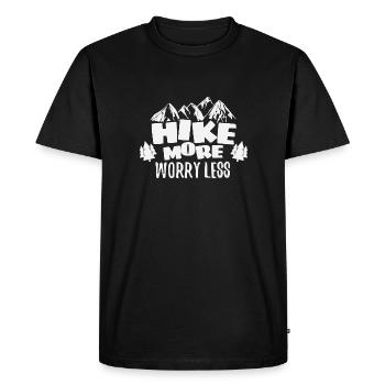 More hiking - less worrying gift - Men's Premium Organic T-Shirt - black - Front - Nico (187cm)