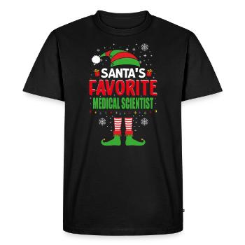 Le scientifique médical préféré du Père Noël Elfe - T-shirt Premium bio Homme - noir - Devant - Nico (187cm)
