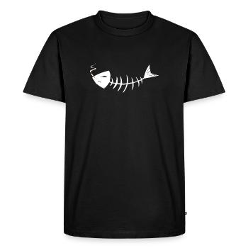 Bonjour de l’arête de poisson - T-shirt Premium bio Homme - noir - Devant - Nico (187cm)