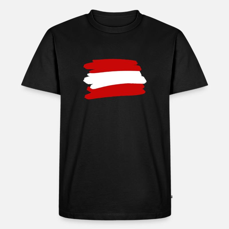 Austria - Männer Premium Bio T-Shirt - Schwarz