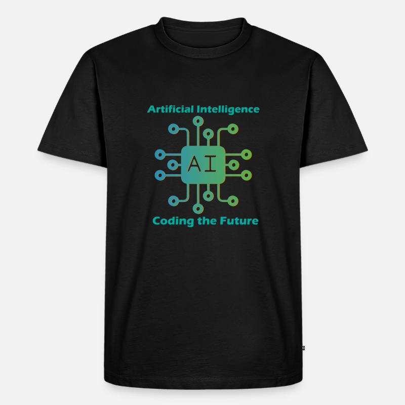 Artificial intelligence coding future - Men's Premium Organic T-Shirt - black